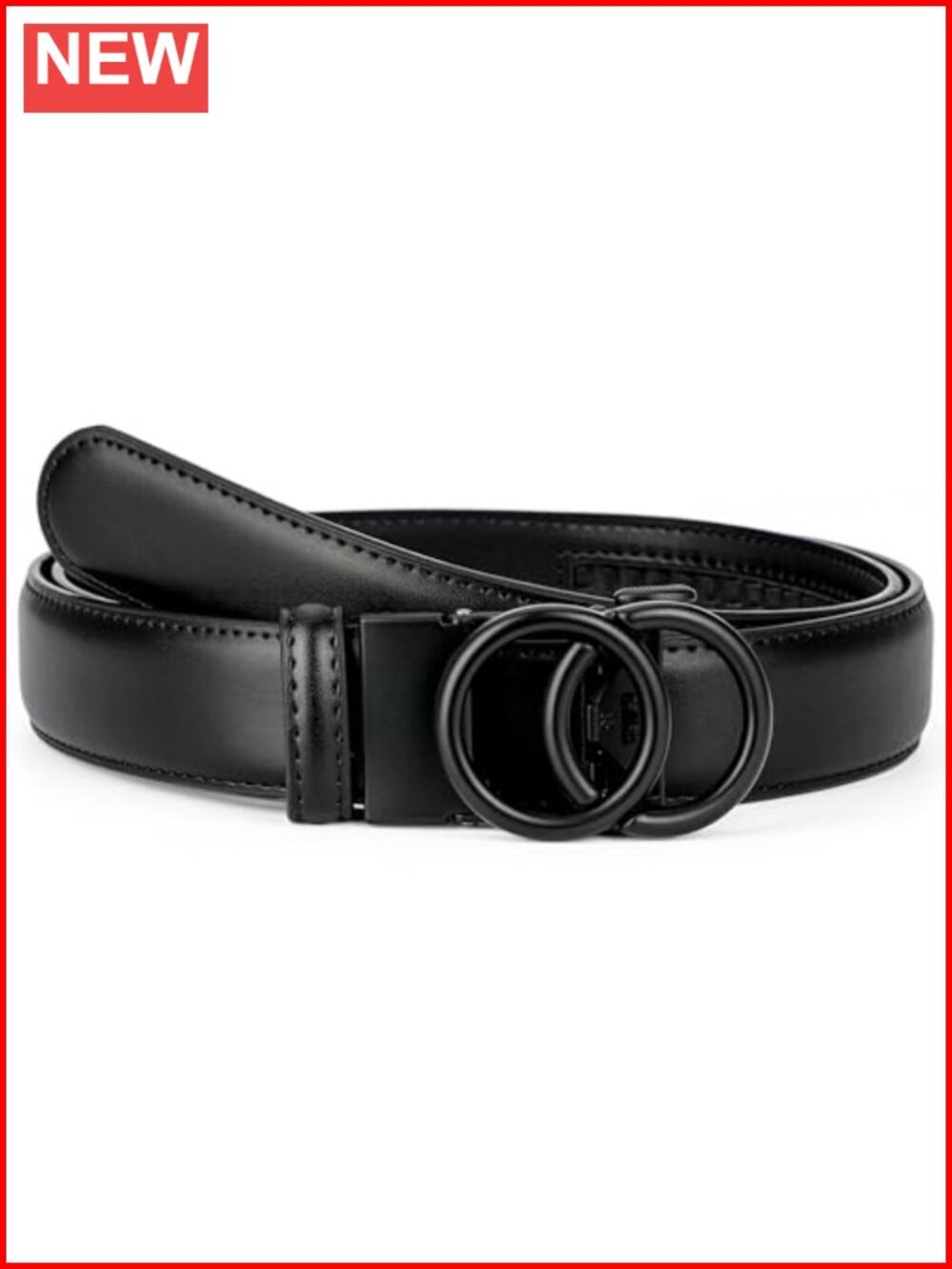 Women's Genuine Leather Ratchet Dress Belt Customizable Fit